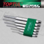 PIN PUNCH SET 6 PC PIN [OUCH:2X8X115,3X8X125,4X9.5X150,5X9.5X165,6&8X12.7X180TOPTUL PRICE IN PAKISTAN