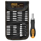 Ingco Screwdriver Bit Set – 26 Pcs – Black & Silver price in Pakistan